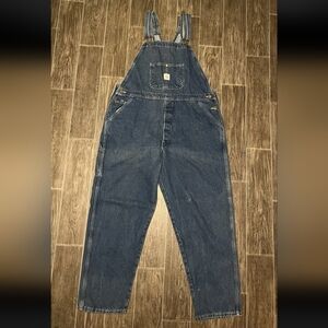 VTG Pointer Brand Bib Overalls Mens Blue Denim Workwear Made In USA Size 40x30